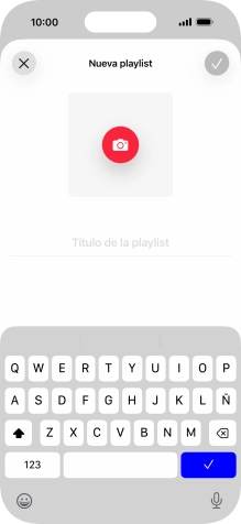 Pulsa en el campo de escritura e introduce el nombre de la lista de reproducción.