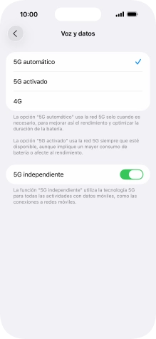 Desliza el dedo hacia arriba desde la parte inferior de la pantalla para terminar y volver a la pantalla de inicio.