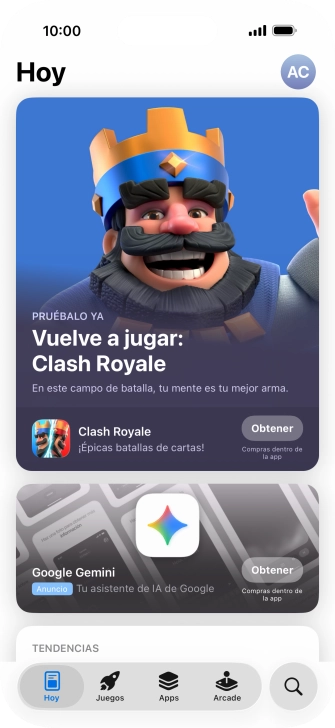 Pulsa el icono de búsqueda.