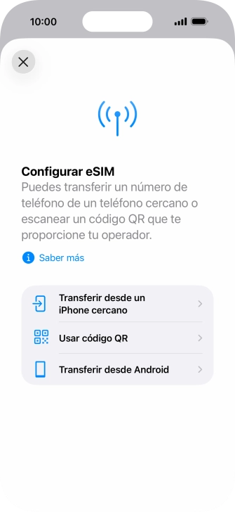 Pulsa Usar código QR.