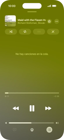 Pulsa el icono de reproducción aleatoria para activar o desactivar la función.