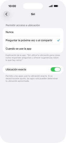 Pulsa el ajuste deseado para activar o desactivar la función.