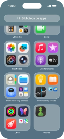 Pulsa la app deseada durante unos instantes.