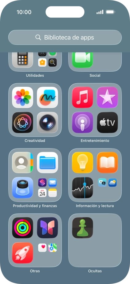 Pulsa la app deseada durante unos instantes.