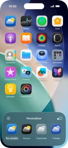 Pulsa el ajuste deseado para seleccionar el tamaño de los iconos de las apps en la pantalla de inicio.