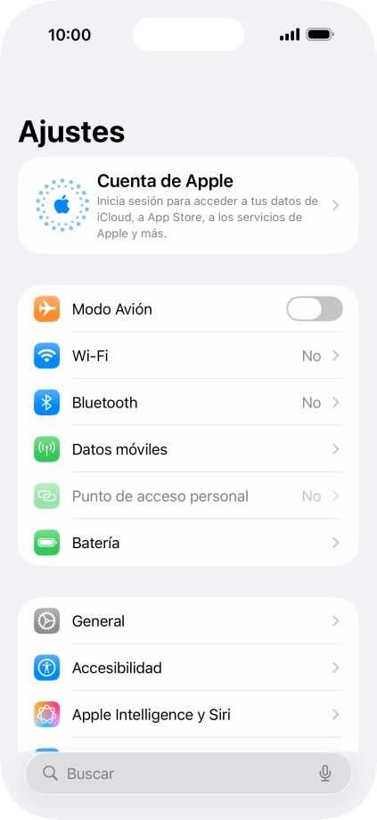 Pulsa Cuenta de Apple.