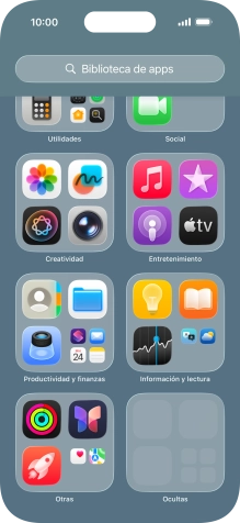 La app está ahora en la carpeta Ocultas en la biblioteca de apps.