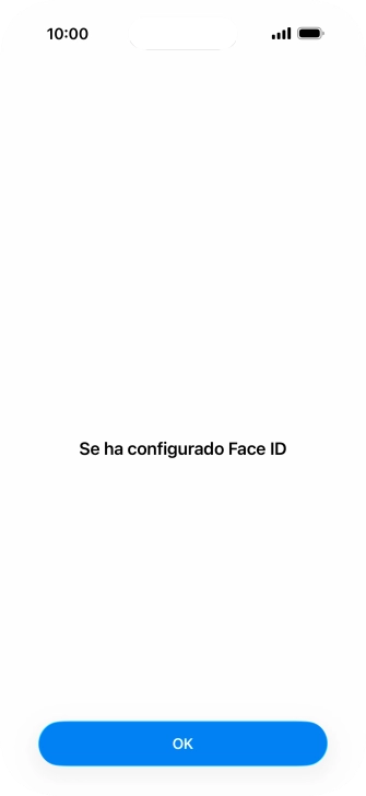 Pulsa OK. Si no has añadido anteriormente un código de seguridad, tendrás que introducir un código de libre elección dos veces consecutivas.