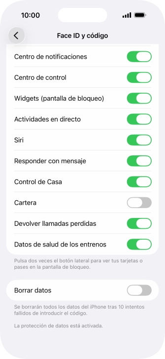 Pulsa el indicador junto a 