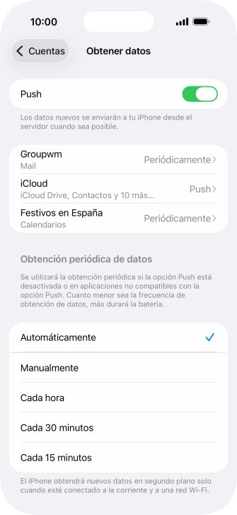 Pulsa el indicador junto a 