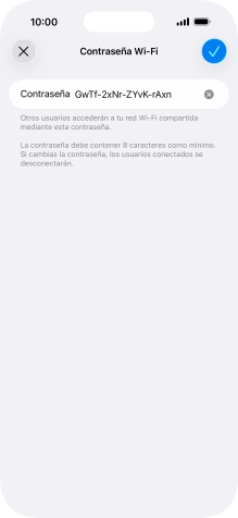 Pulsa el icono de aceptar.