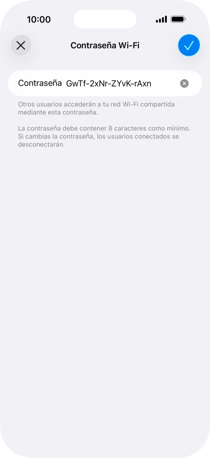 Pulsa el icono de aceptar.