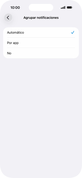 Pulsa el ajuste deseado.