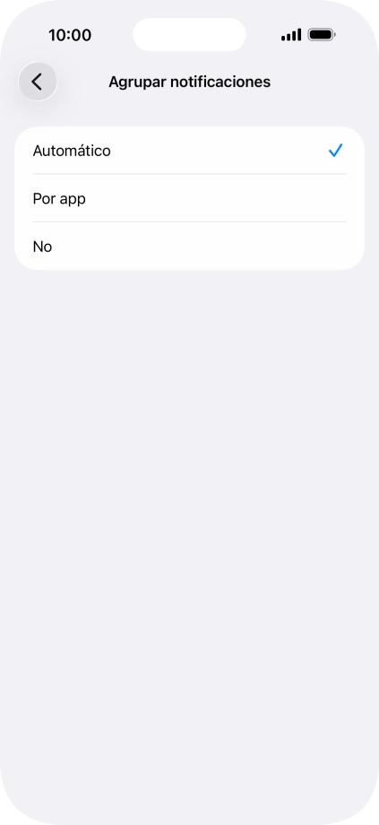 Pulsa el ajuste deseado.