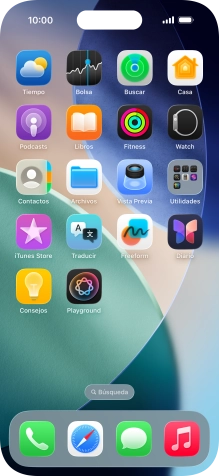 Pulsa en un lugar cualquiera de la pantalla de inicio y mantén la pulsación unos instantes.