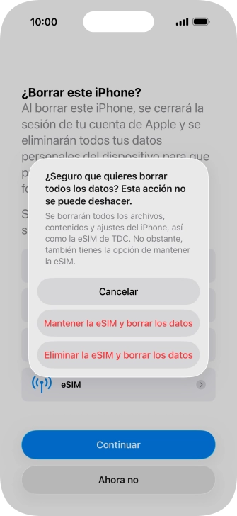 Pulsa el ajuste deseado.
