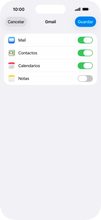 Si aparece en la pantalla esta imagen, tu cuenta de correo electrónico ha sido reconocida y configurada automáticamente. Sigue las indicaciones de la pantalla para introducir más información y terminar la configuración.