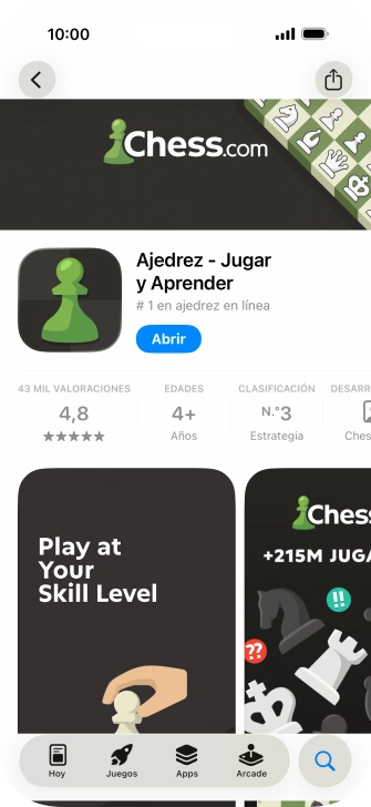 Desliza el dedo hacia arriba desde la parte inferior de la pantalla para terminar y volver a la pantalla de inicio.