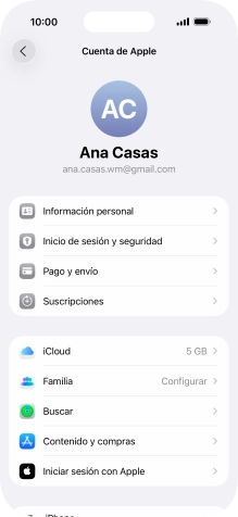 Desliza el dedo hacia arriba desde la parte inferior de la pantalla para terminar y volver a la pantalla de inicio.
