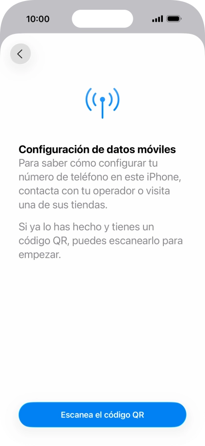 Pulsa Escanea el código QR.