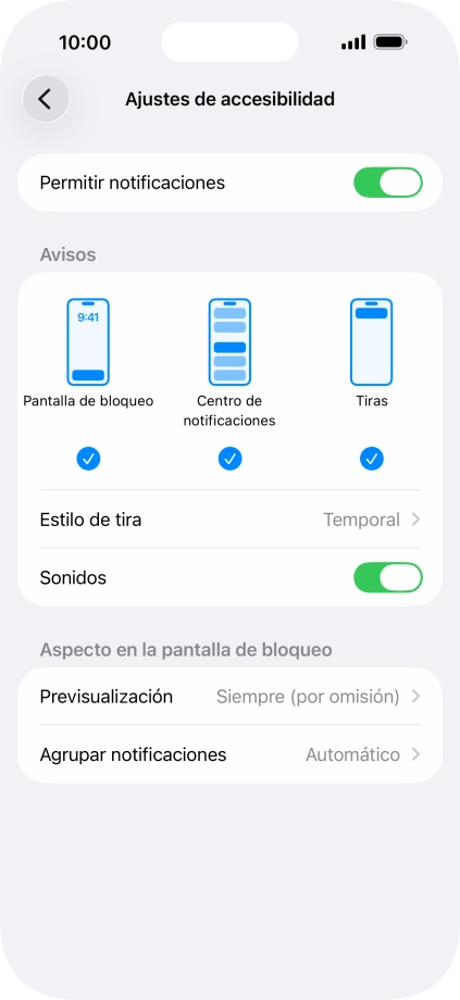 Pulsa el indicador junto a 