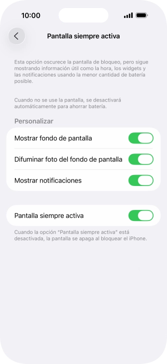 Pulsa el indicador junto a 