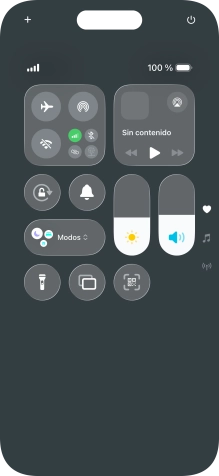 Pulsa el icono de modo de sonido para activar o desactivar el modo silencioso.