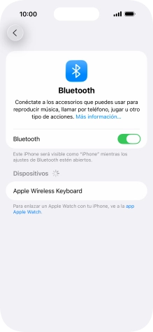 Pulsa el dispositivo Bluetooth deseado y sigue las indicaciones de la pantalla para vincular el dispositivo al teléfono.