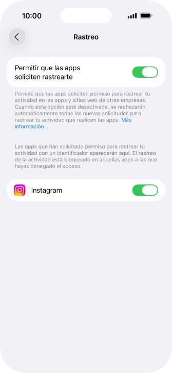 Pulsa el indicador junto a 