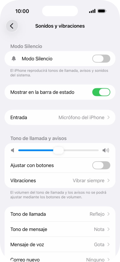 Pulsa el indicador junto a 