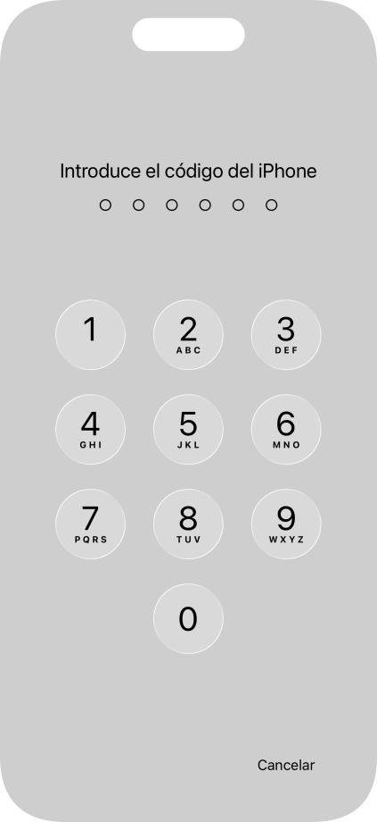 Utiliza el código de seguridad que has creado.