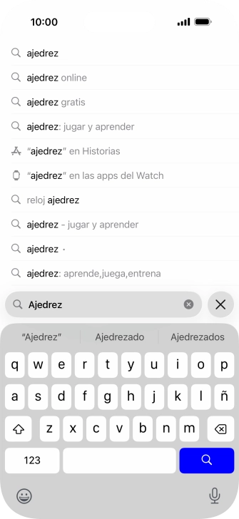 Pulsa el icono de búsqueda.