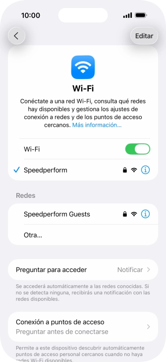 Desliza el dedo hacia arriba desde la parte inferior de la pantalla para terminar y volver a la pantalla de inicio.