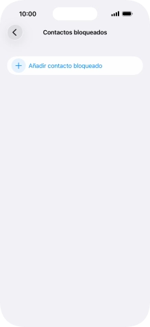 Pulsa Añadir contacto bloqueado y sigue las indicaciones de la pantalla para bloquear un contacto.