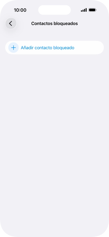 Pulsa Añadir contacto bloqueado y sigue las indicaciones de la pantalla para bloquear un contacto.