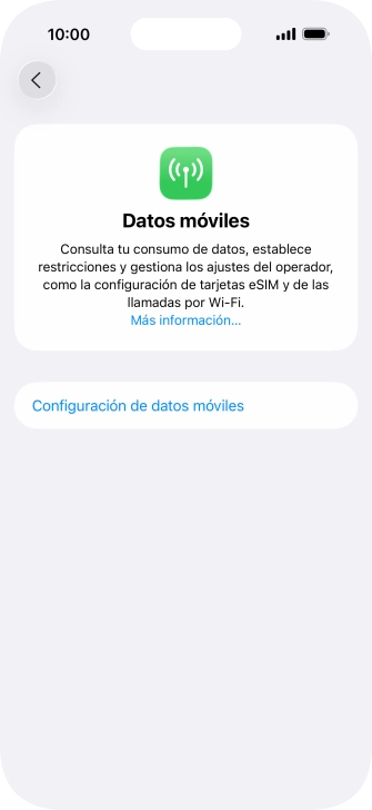 Pulsa Configuración de datos móviles.