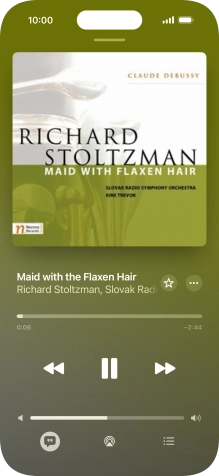 Pulsa la flecha hacia la derecha para ir al archivo de música siguiente.