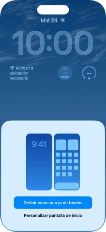 Si deseas utilizar el mismo tema de color en la pantalla de inicio, pulsa Definir como pareja de fondos.