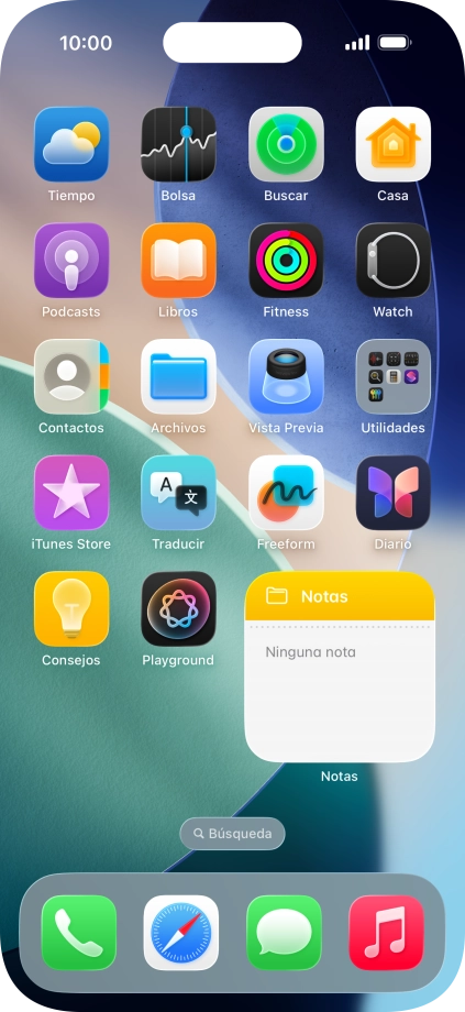 Si utilizas un grupo de widgets: Desliza el dedo hacia arriba o hacia abajo sobre el grupo para seleccionar el widget deseado.