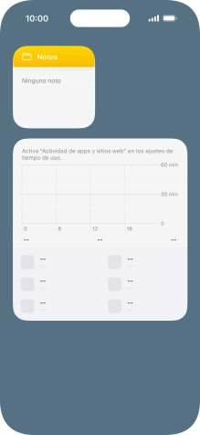 Pulsa el grupo de widgets deseado durante unos instantes.