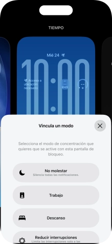 Pulsa un modo de concentración.