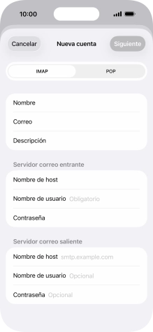 Pulsa Nombre de usuario e introduce el nombre de usuario de tu cuenta de correo electrónico.