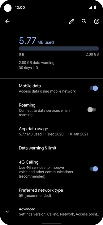 Google Pixel 5 Turn Data Roaming On Or Off Vodafone UK