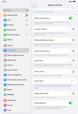 Press the indicator next to 