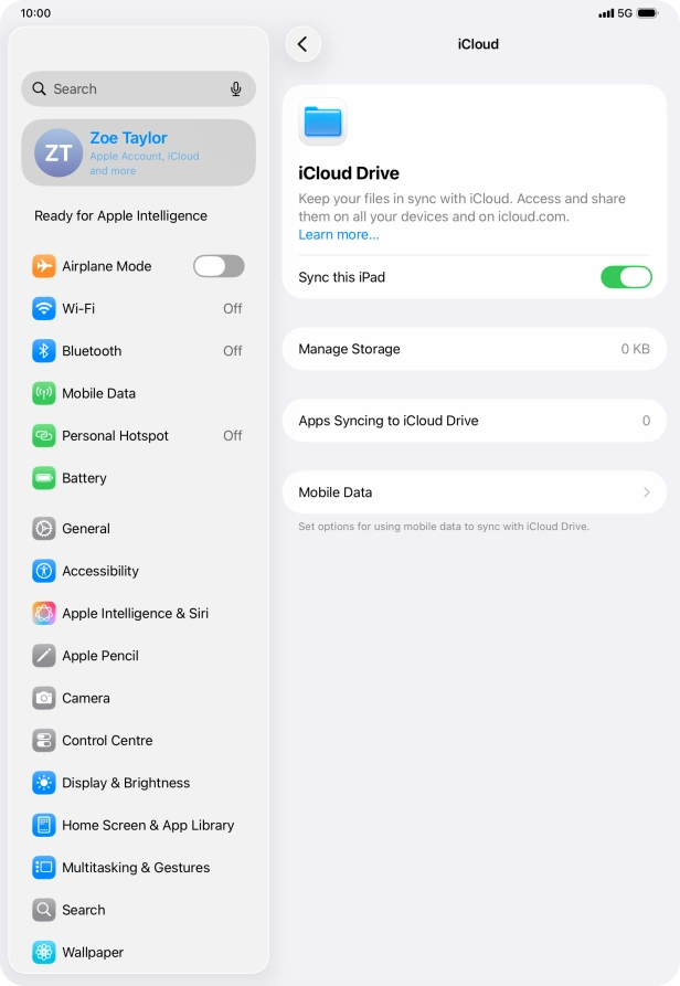 Press the indicator next to 
