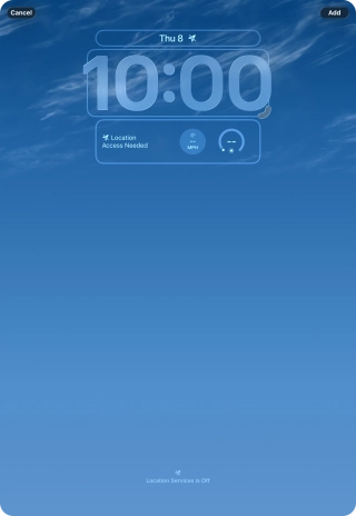 To customise the way the lock screen date is displayed, press the date widget and follow the instructions on the screen to select the required widget display mode.