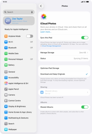 Press the indicator next to 