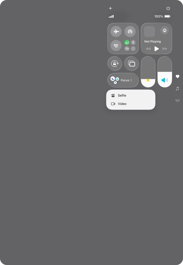 Press and hold the required function to see more actions.