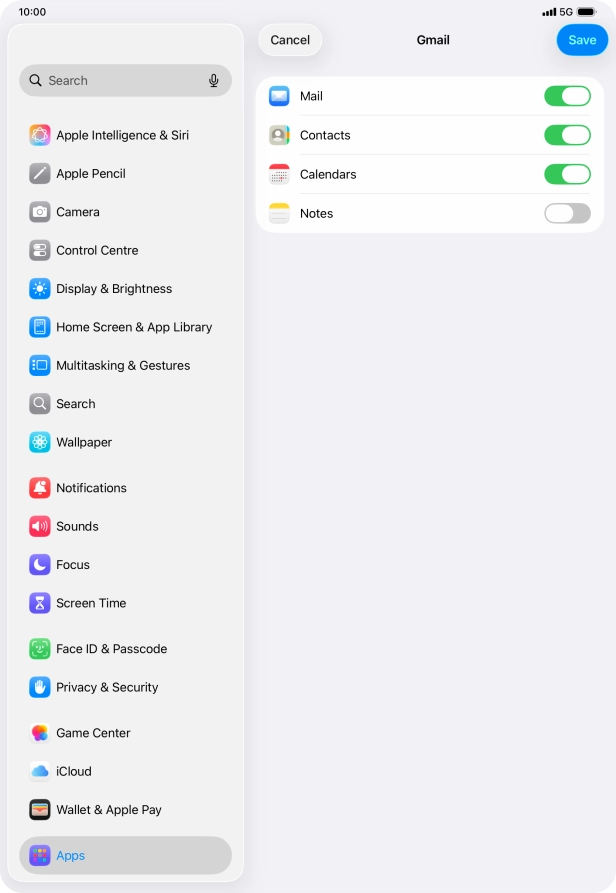If this screen is displayed, you email account has been recognised and set up automatically. Follow the instructions on the screen to key in more information and finish setting up your tablet.