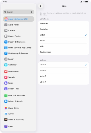 Press the required accent.